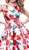 Nox Anabel - Stunning Bateau Floral A-Line Cocktail Dress 6280 - 1 pc Floral Patterns in Size XL Available CCSALE XL / Floral Patterns