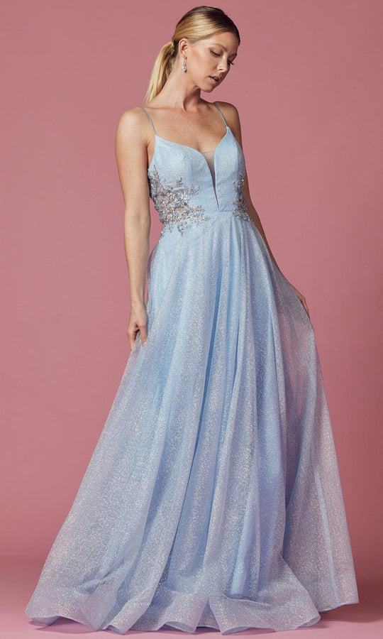 Nox Anabel T1033 - Floral Embroidered Prom Dress Prom Dresses