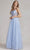 Nox Anabel T1084 - A-line Leaf-Motif Long Dress Evening Dresses