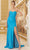 Nox Anabel T1139 - Sweetheart Evening Dress with Slit Evening Dresses 00 / Cyan