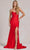 Nox Anabel T1139 - Sweetheart Evening Dress with Slit Evening Dresses 00 / Red