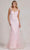 Nox Anabel T1208 - Sleeveless Feather Detailed Dress Prom Dresses 00 / Pink