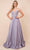 Nox Anabel T312 - Triple Banded Glittery Gown Prom Dresses 2 / Lilac