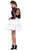 Nox Anabel Two Piece Quarter Sleeve Laced Cocktail Dress 6290 - 1 pc White & Black in Size S Available CCSALE
