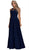Nox Anabel - Y009 Jeweled Lace Bodice Chiffon A-Line Evening Gown Special Occasion Dress XS / Navy