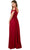 Nox Anabel - Y277 Cold Shoulder V Neckline A-Line High Slit Gown Prom Dresses