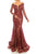Odrella - 1080 Bejeweled Plunging Off Shoulder Metallic Lace Gown Evening Dresses