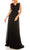 Odrella - 4424 Surplice Neckline Chiffon A-Line Gown Special Occasion Dress