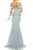 Odrella - 4617 Appliqued Peplum Accented Trumpet Gown Evening Dresses