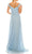 Odrella - 4757 Illusion Off Shoulder Glitter Mesh A-Line Gown Special Occasion Dress