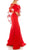 Odrella - 7Y1037 Off-Shoulder Trumpet Gown with Embroidered Mesh Cape Special Occasion Dress