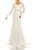 Odrella - 7Y1090 Bishop Sleeve Embroidered Mesh Jacquard Gown Evening Dresses