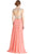 Ornate Illusion Bateau A-line Prom Dress Dress