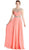Ornate Illusion Bateau A-line Prom Dress Dress XXS / Coral
