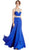 Ornate Illusion Bateau A-line Prom Dress Dress XXS / Royal