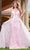 Panoply - 14120 Sequin Embroidered Overskirt Gown Special Occasion Dress 0 / Pink Multi
