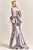 Park 108 - M202 Off-shoulder Straight Across Neck Mermaid Gown - 1 pc Pewter In Size 6 Available CCSALE