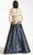 Park 108 M408 - Off Shoulder Seamed Prom Gown Evening Dresses