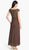 Patra - 12615 Cap Sleeve Gilded Starburst Lace A-Line Gown Special Occasion Dress
