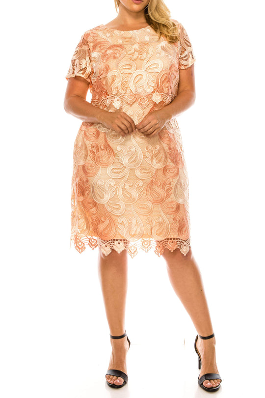 Phase Seven L5174655 - Short Sleeve Jewel Neck Short Dress Special Occasion Dress