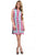 Phoebe Couture Print Shirt Dress Multi 60D2241 CCSALE 6 / Coral Multi