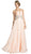 Plunge Sweetheart Neckline Strapless A-Line Prom Dress Dress XXS / Peach