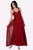 Poly USA - 7000 Sleeveless Sweetheart Chiffon Gown with Overlay Evening Dresses XS / Burgundy