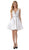 Poly USA - 7894 Sleeveless Deep V-Neck Mikado A-Line Cocktail Dress Bridesmaid Dresses XS / Off-White