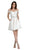 Poly USA - 7948 Off-Shoulder Embellished A-Line Cocktail Dress Special Occasion Dress XS / Off-White