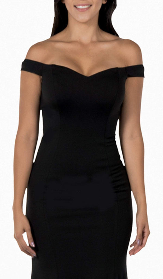 Poly USA - 8160 Off Shoulder Mermaid Jersey Dress
