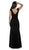 Poly USA - 8290 Cap Sleeve Deep V-Neck Sheath Gown Special Occasion Dress