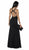 Poly USA - 8298 Deep V Neckline Evening Gown with Long Front Slit Special Occasion Dress