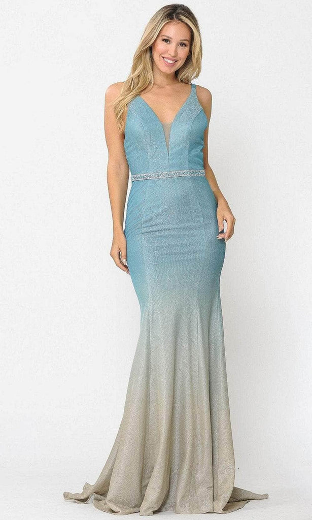 Poly USA 8334 - Glitter Ombre Mermaid Prom Dress Couture Candy Poly USA 8334 - Glitter Ombre Mermaid Prom Dress Couture Candy