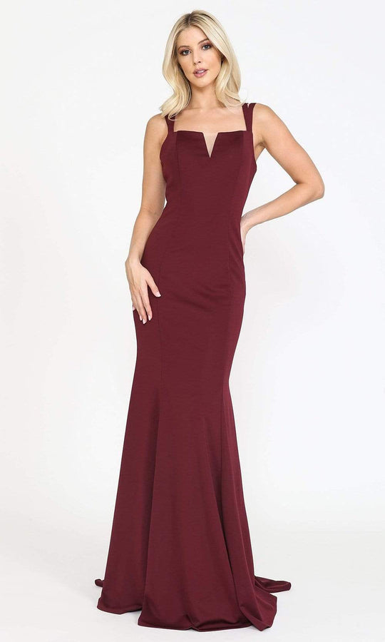 Poly USA - 8392 Strappy Notched Bodice Trumpet Dress