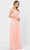 Poly USA 8398 - Wide V-Neck Sleeveless Formal Dress Bridesmaid Dresses XS / Blush