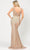 Poly USA 8424 - Glitter Mesh Sheath Prom Dress Prom Dresses