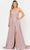 Poly USA 8430 - Asymmetrical One-Shoulder Neckline Glittered Gown Prom Dresses XS / Rose Gold