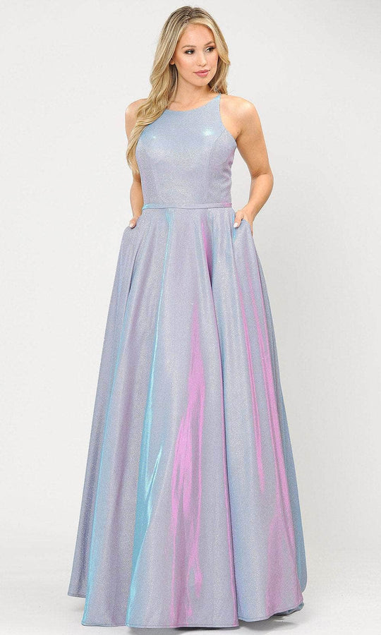Poly USA 8436 - Sleeveless A-Line Glitter Dress