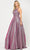 Poly USA 8436 - Sleeveless A-Line Glitter Dress Special Occasion Dress XS / Magenta
