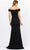 Poly USA 8462 - Off-Shoulder Notched V-Neck Formal Dress Prom Dresses