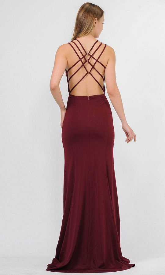 Poly USA 8468 - Strappy Back Sleeveless Formal Dress