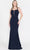 Poly USA 8468 - Strappy Back Sleeveless Formal Dress Prom Dresses XS / Navy