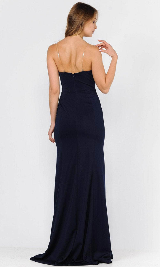 Poly USA 8488 - Strapless V-Neck Formal Dress