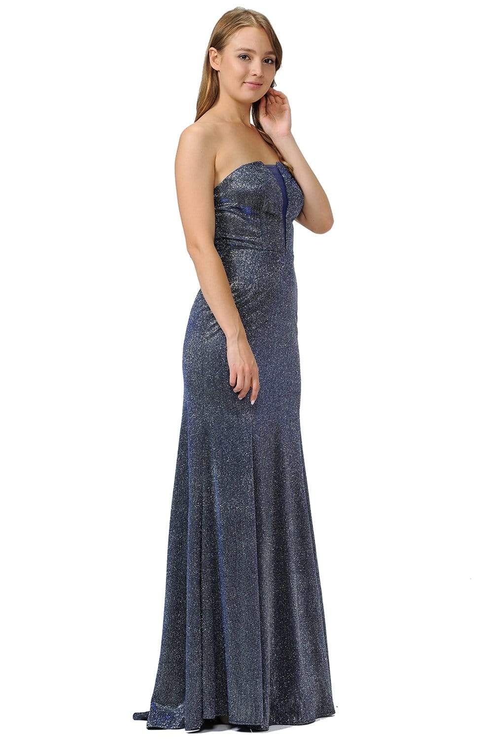 Poly USA - 8490 Glitter Strapless Trumpet Gown – Couture Candy