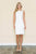 Poly USA - 8522 Sleeveless Jewel Neck Sheath Dress Holiday Dresses S / Off-White