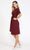 Poly USA - 8524 Short Sleeve Tie Waist Sheath Dress Cocktail Dresses