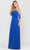 Poly USA 8552W - Off-shoulder Semi-sweetheart Long Gown Bridesmaid Dresses XS / Royal