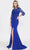 Poly USA 8564 - Illusion Quarter Sleeved Formal Dress Mother of the Bride Dresess