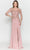 Poly USA 8564 - Illusion Quarter Sleeved Formal Dress Mother of the Bride Dresess XS / Mauve