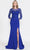 Poly USA 8564 - Illusion Quarter Sleeved Formal Dress Mother of the Bride Dresess XS / Royal